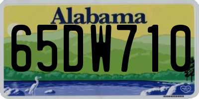 AL license plate 65DW710