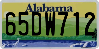 AL license plate 65DW712