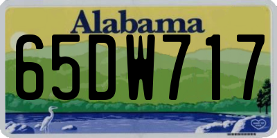 AL license plate 65DW717