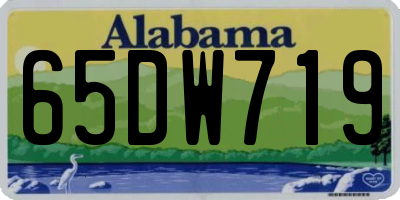 AL license plate 65DW719