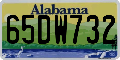 AL license plate 65DW732