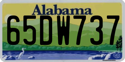 AL license plate 65DW737