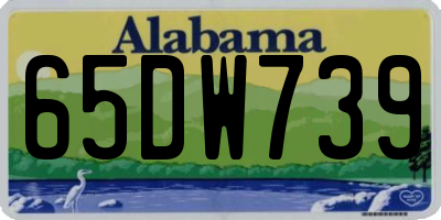 AL license plate 65DW739