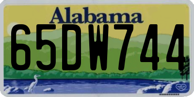 AL license plate 65DW744