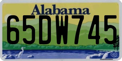 AL license plate 65DW745