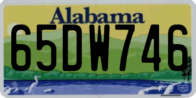 AL license plate 65DW746