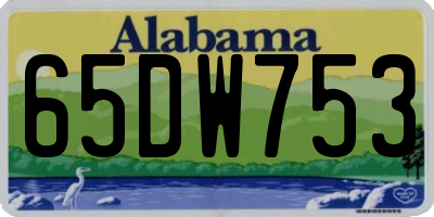 AL license plate 65DW753