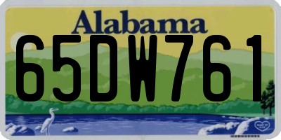 AL license plate 65DW761