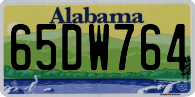 AL license plate 65DW764