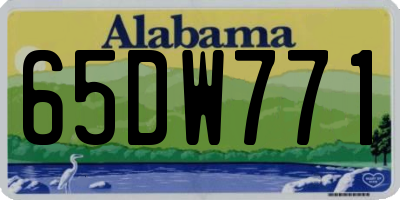 AL license plate 65DW771