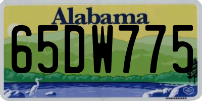 AL license plate 65DW775