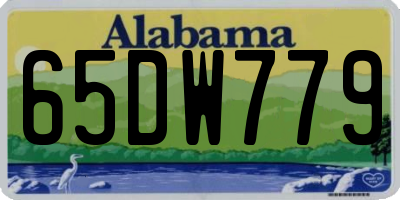 AL license plate 65DW779