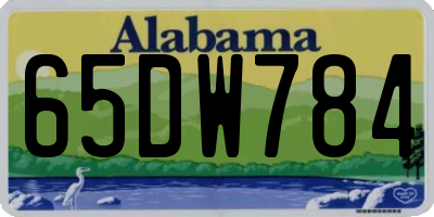 AL license plate 65DW784