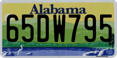 AL license plate 65DW795