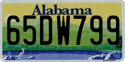 AL license plate 65DW799