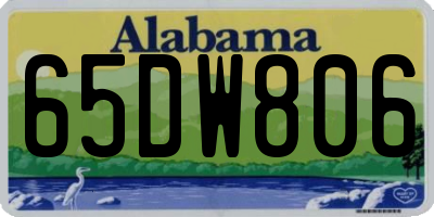 AL license plate 65DW806
