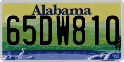 AL license plate 65DW810