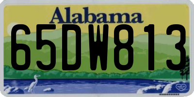 AL license plate 65DW813
