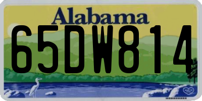AL license plate 65DW814