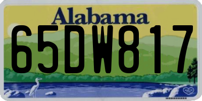 AL license plate 65DW817