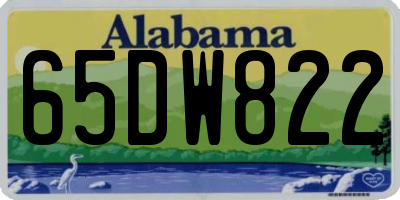 AL license plate 65DW822
