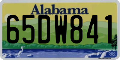 AL license plate 65DW841