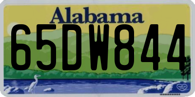 AL license plate 65DW844