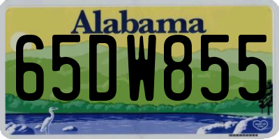 AL license plate 65DW855