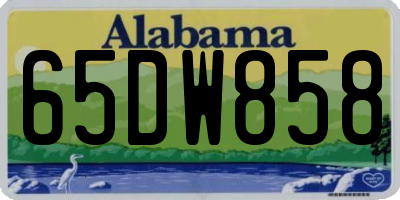 AL license plate 65DW858