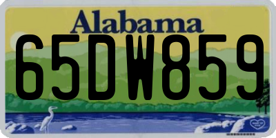 AL license plate 65DW859