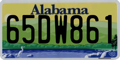 AL license plate 65DW861