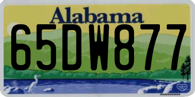 AL license plate 65DW877