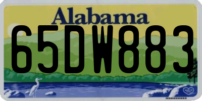 AL license plate 65DW883