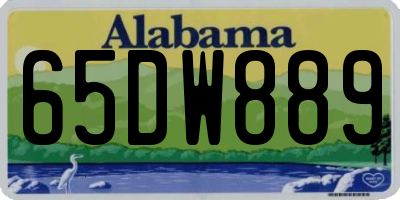 AL license plate 65DW889