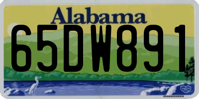 AL license plate 65DW891