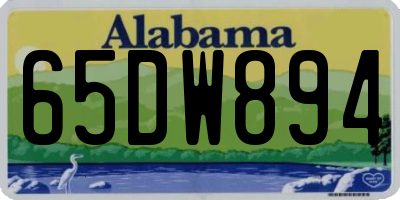 AL license plate 65DW894