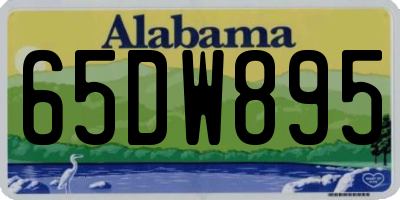 AL license plate 65DW895