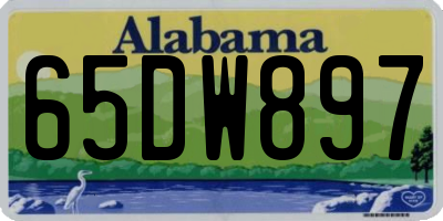 AL license plate 65DW897