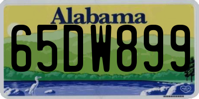 AL license plate 65DW899