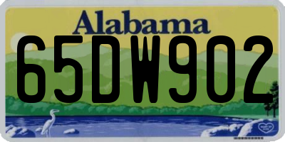 AL license plate 65DW902