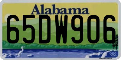 AL license plate 65DW906