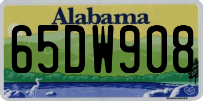AL license plate 65DW908