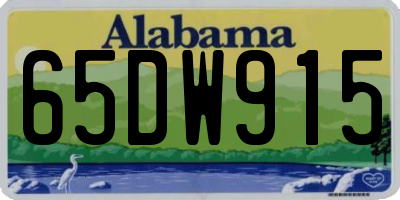 AL license plate 65DW915