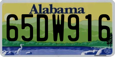 AL license plate 65DW916