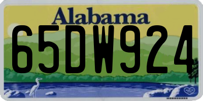 AL license plate 65DW924