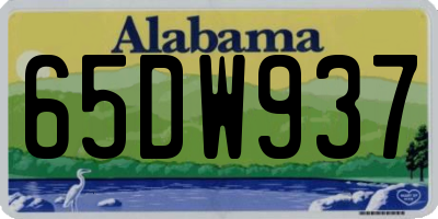 AL license plate 65DW937
