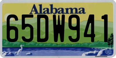 AL license plate 65DW941