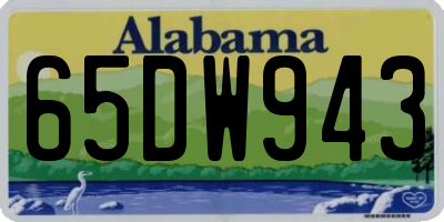 AL license plate 65DW943