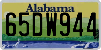 AL license plate 65DW944