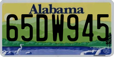 AL license plate 65DW945